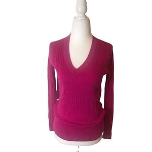 TOMMY HILFIGER Raspberry Pink Cable Knit Pull Over Sweater, size Small